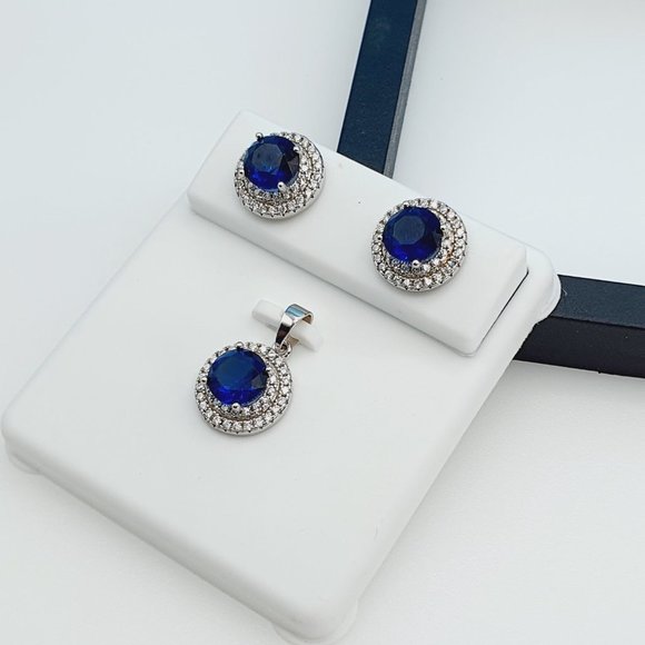 "925 Sterling Silver Cubic Zircon Jewelry Set, UU1P7A7037 - Picture 4 of 8